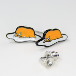 Sanrio Gudetama the Lazy Egg Stud Earrings